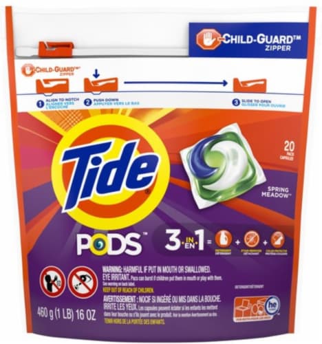 Cápsulas de detergente para ropa Tide Spring Meadow, 20 unidades / Tide Detergente para ropa en cápsulas Spring Meadow, 20 unidades