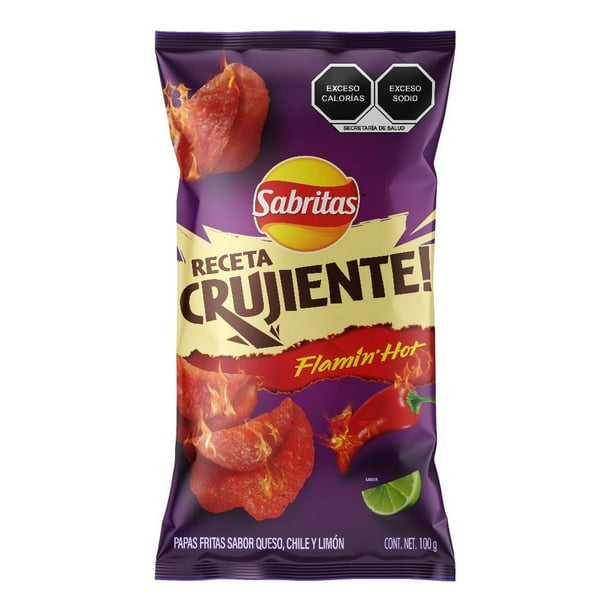Sabritas Crujientes Flaming Hot 100 gr./Flaming Hot Crujientes Sabritas