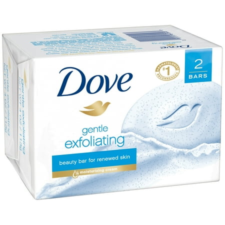 Dove Gentle Exfoliating Beauty Bar   2 Bar |  Dove Barra De Belleza Exfoliante Suave 2 Barras