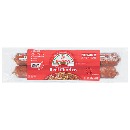 Supremo Beef Chorizo Original Picante 13 oz.