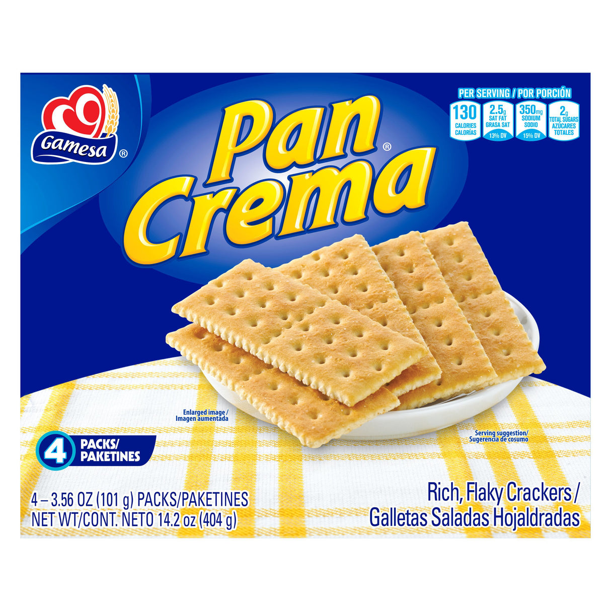 Gamesa Pan Crema 4 unidades. / 404 gr.
