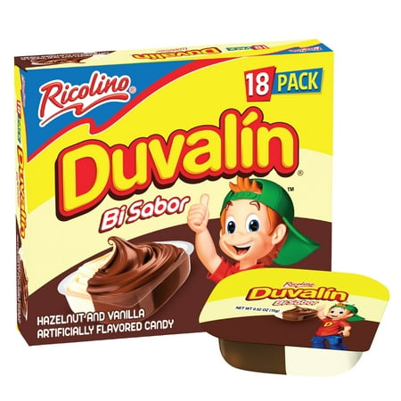 Ricolino Duvalin Caramelo para untar de avellana y vainilla 9.36 oz 18 ct. / Ricolino Duvalin Caramelo para untar de avellana y vainilla 9.36 oz 18 ct.