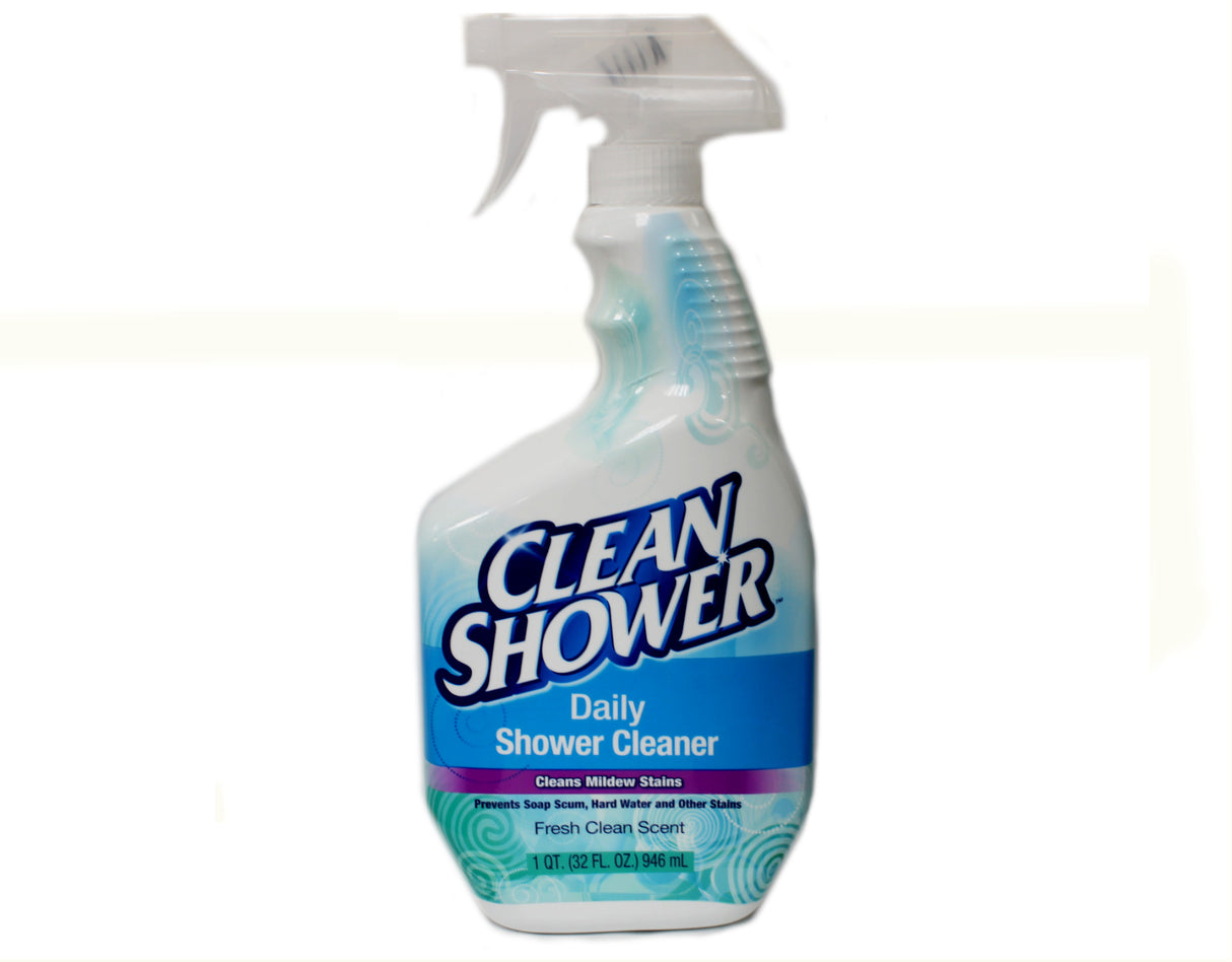 CLEAN SHOWER Fresh Clean Scent Daily Shower Cleaner 32 fl oz / CLEAN SHOWER Limpiador de ducha diario con aroma fresco y limpio