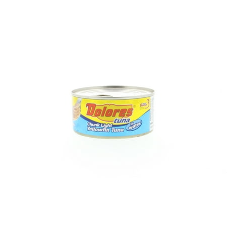Atún de aleta amarilla claro Dolores Chunk, agua, 10 oz.