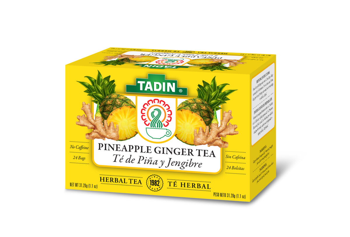 Tadin Te de Pina y Jengibre 24 ct.1.1 oz/Té de Piña y Jengibre