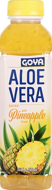 Goya Aloe Vera Drink Pineapple 16.9 fl. oz. / 500 ml./Goya Bebida de Aloe Vera Piña