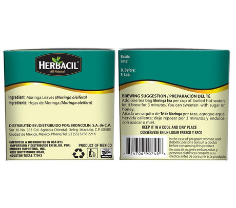 Herbacil Te de Moringa, Pack of 1