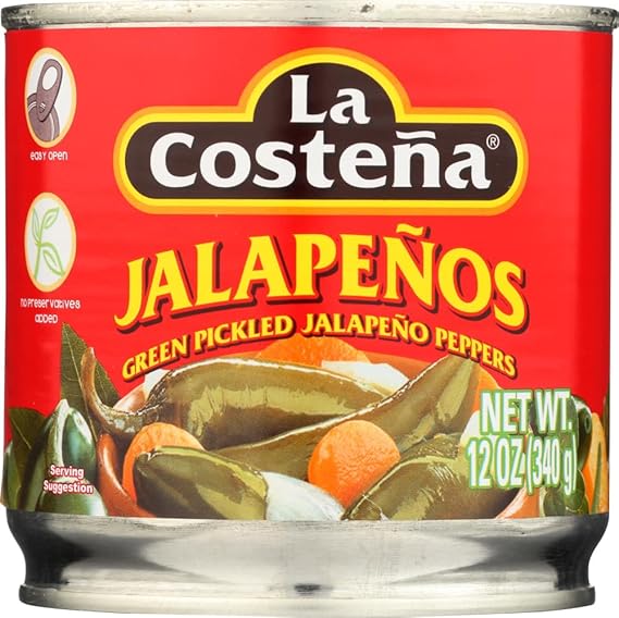 La Costeña Green Pickled Jalapenos / La Costeña Pimientos jalapeños verdes en escabeche