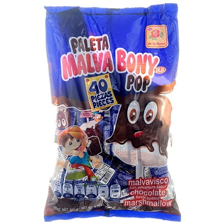 De La Rosa Bony Malva Pop 40 Pc. - 480 Grs. / De La Rosa  Paleta Malva bony 40 Pc. -  480 Grs.