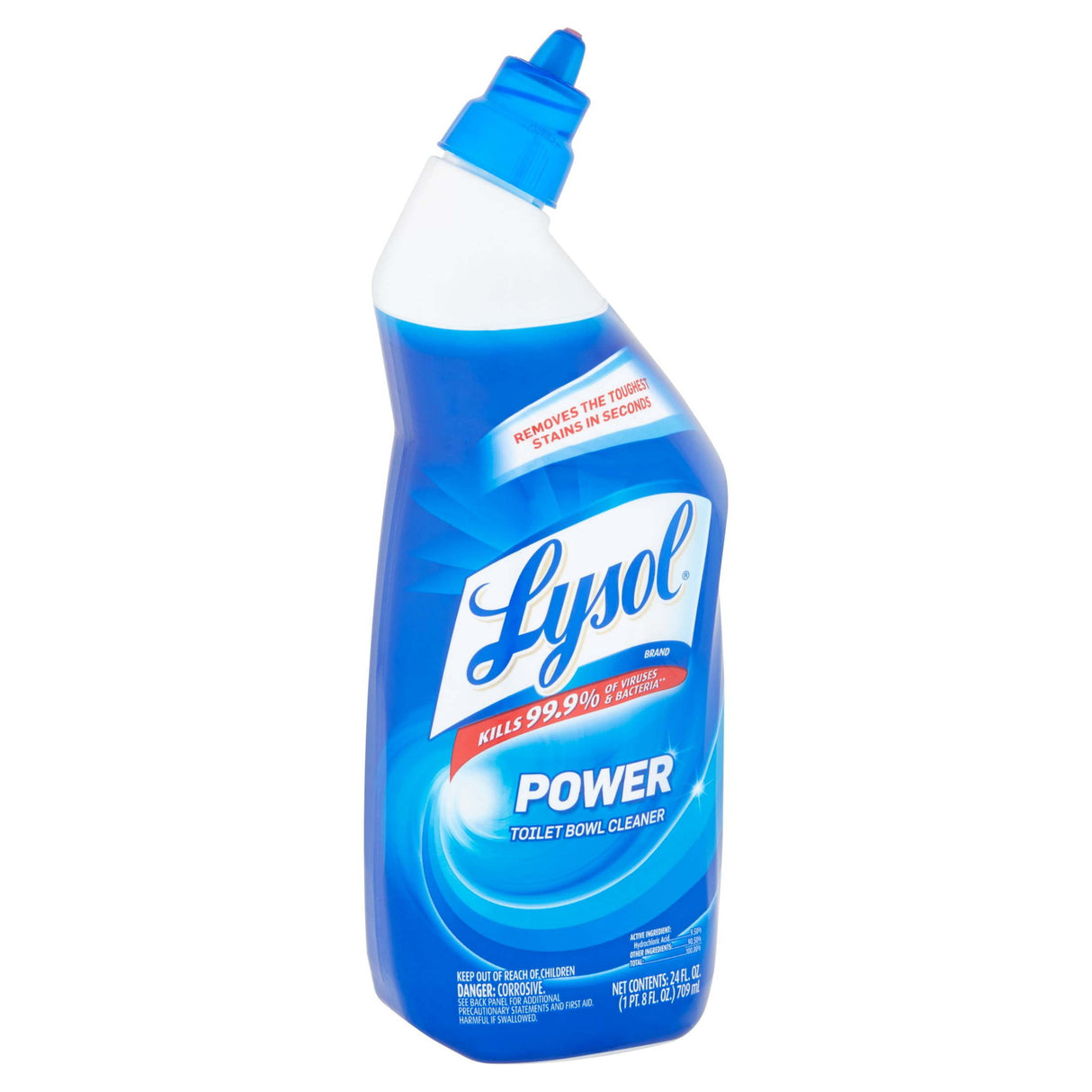 Lysol Power Toilet Bowl Cleaner Gel, Cleaning & Disinfecting, 24 fl oz Stain Removal,/ Lysol Power Gel limpiador de inodoros, limpieza y desinfección, eliminación de manchas
