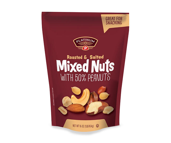Platinum Roasted Mixed Nuts 16 oz./Nueces mixtas tostadas platino