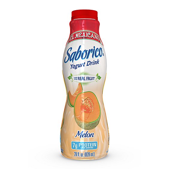 El Mexicano Saborico Yogurt Drink Melon 28 oz. - El Mexicano Saborico Bebida de Yogurt Melón 28 oz. -