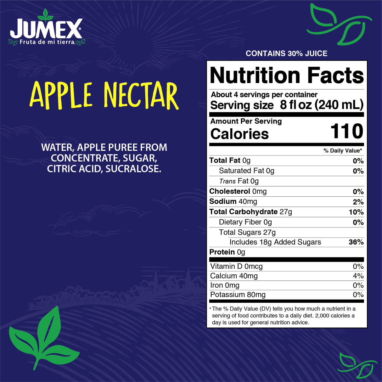 Jumex Apple Nectar 33.8 fl. oz. / 1 lt./Néctar de manzana Jumex