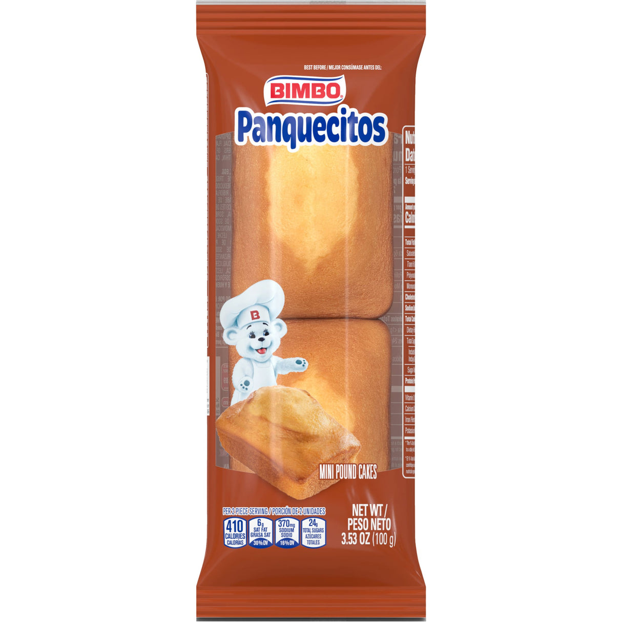 Bimbo Mini Pound Cake 3.52 oz/ Bimbo Mini Bizcocho