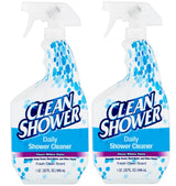 CLEAN SHOWER Fresh Clean Scent Daily Shower Cleaner 32 fl oz / CLEAN SHOWER Limpiador de ducha diario con aroma fresco y limpio