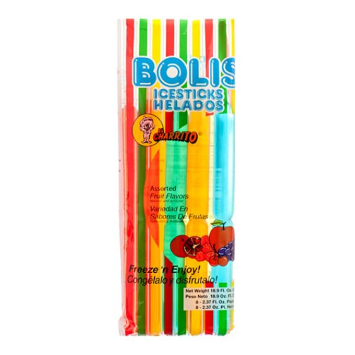 Bolis Ice Sticks Ice Cream 18.9 Oz./559 ml / Bolis Ice Sticks Helados 18.9 Oz./559 ml.