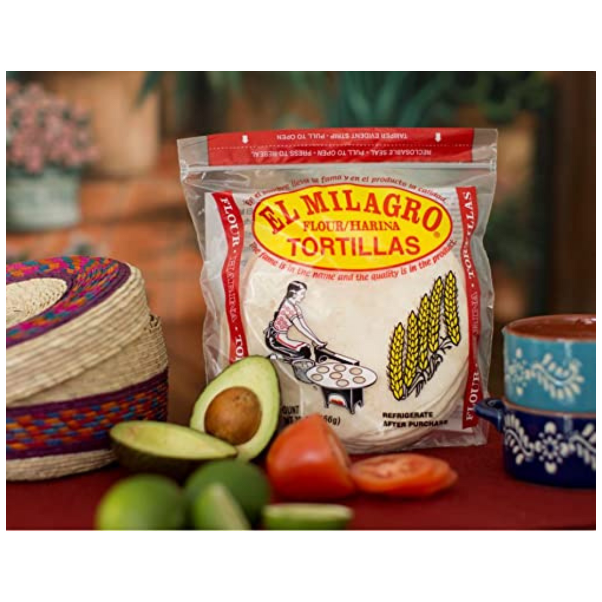 El Milagro Tortillas de harina, #8 12 unidades
