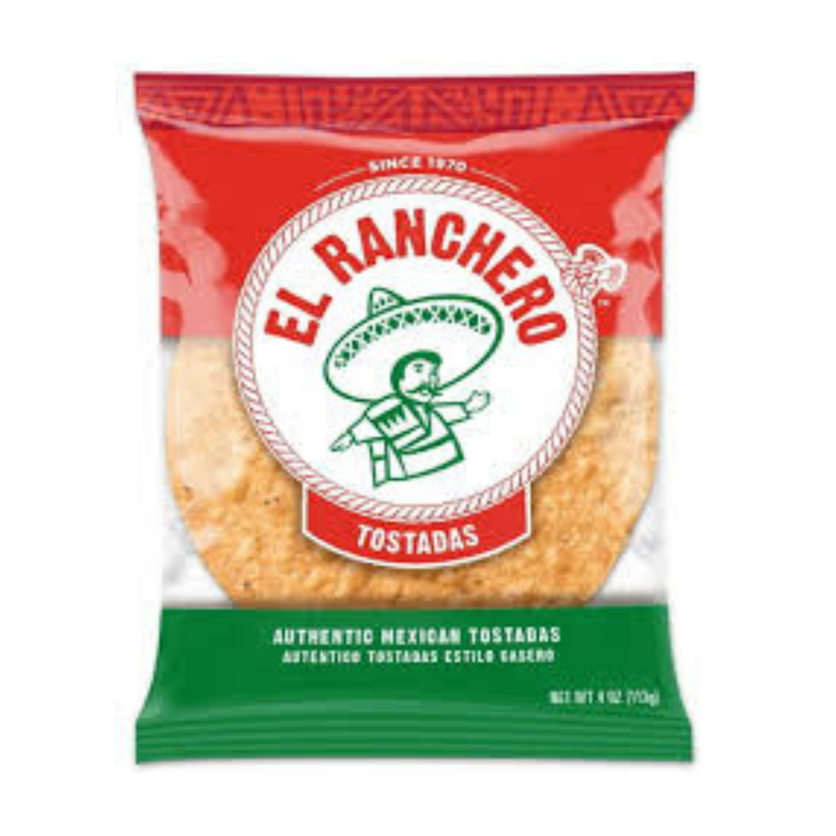 El Ranchero Ranchero Tostadas 4 oz. / 113 gr. / El Ranchero Tostadas Rancheras 4 oz. / 113 gr