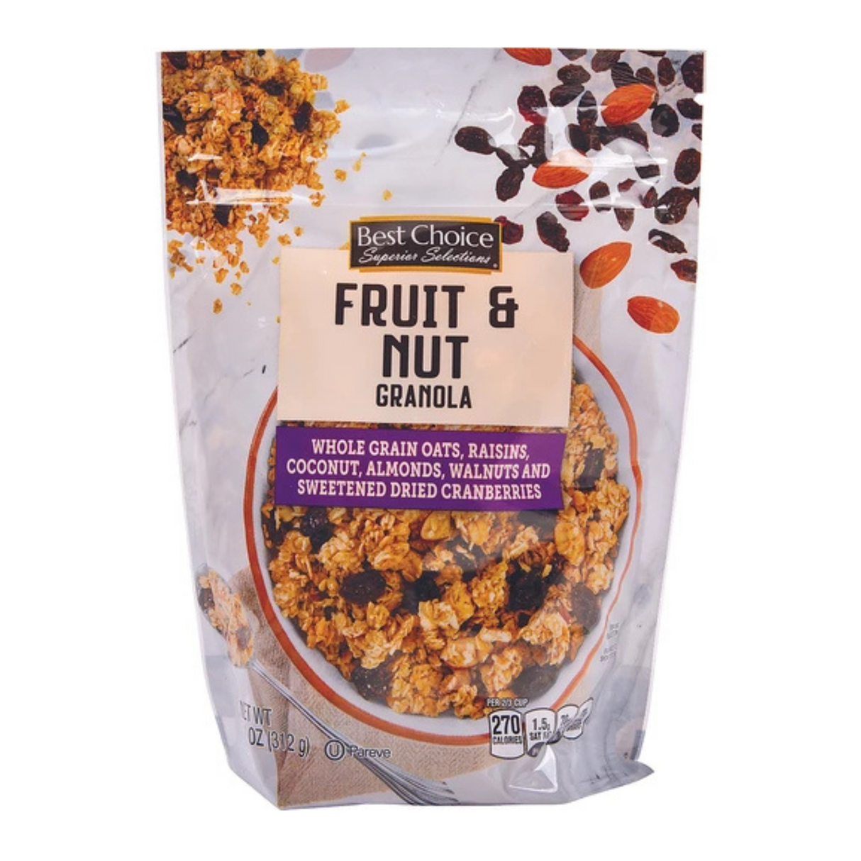 Best Choice Fruit & Nut Granola 11 oz./La mejor elección de frutas y verduras Granola de Nuez