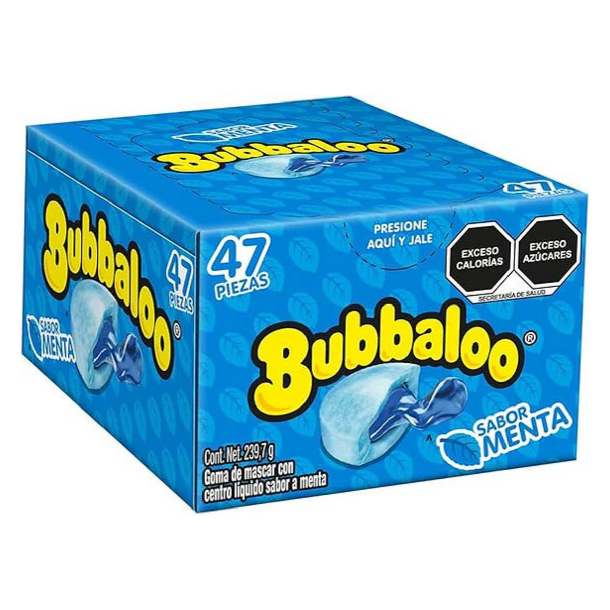 Bubbaloo  bubble Gum Mint 47 pc.- 239.7 Grs./ Bubbaloo Chicle Menta 47ud.- 239.7 Grs.
