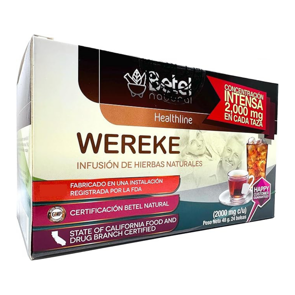 Healthline Wereke Te 24 sobres 1.6 gr. / 37.5 gr./Healthline Wereke Tea 24 sachets