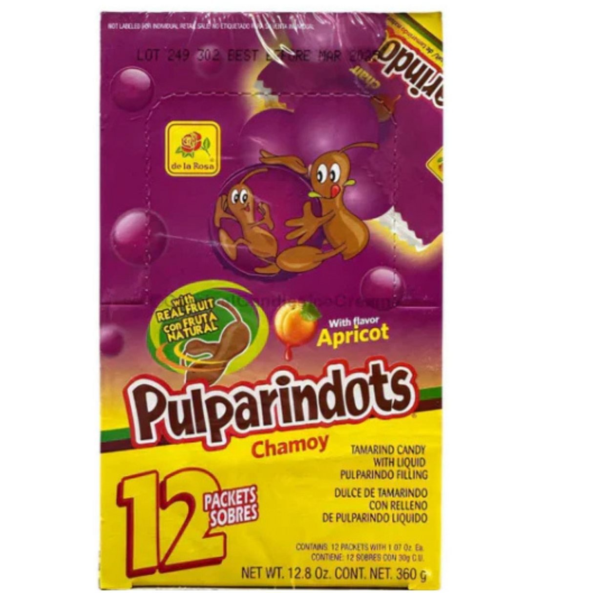 De La Rosa Pulparindots Chamoy 12 Sobres - 12.8 Oz. / De La Rosa Pulparindots Chamoy 12 Sobres - 12.8 Oz.