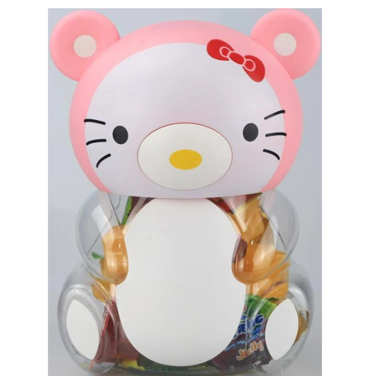 Juicy Chew Assorted Fruit Jelly Animal Jar (Cat) 26 Oz / Juicy Chew - Tarro de gelatina de frutas variadas (gato) 26 oz