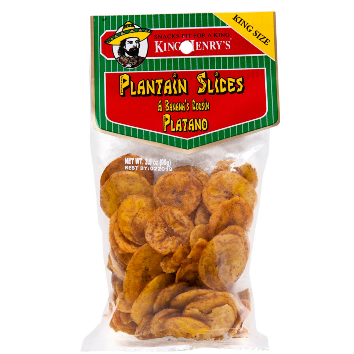 king henry Plantain Slices 3.5 oz./King Henry Rebanadas de Plátano