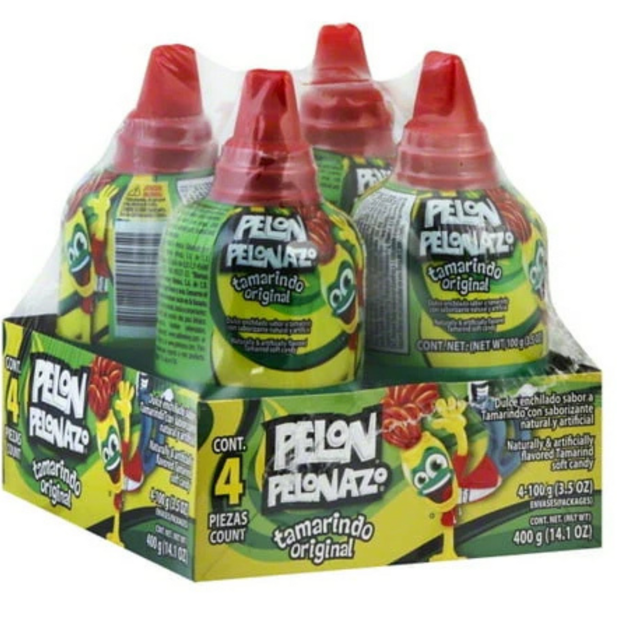 Pelon Pelonazo Tamarind Flavor 4 ct. / 14 oz.  / Pelón Pelonazo Tamarindo 4 ct. / 14 oz.