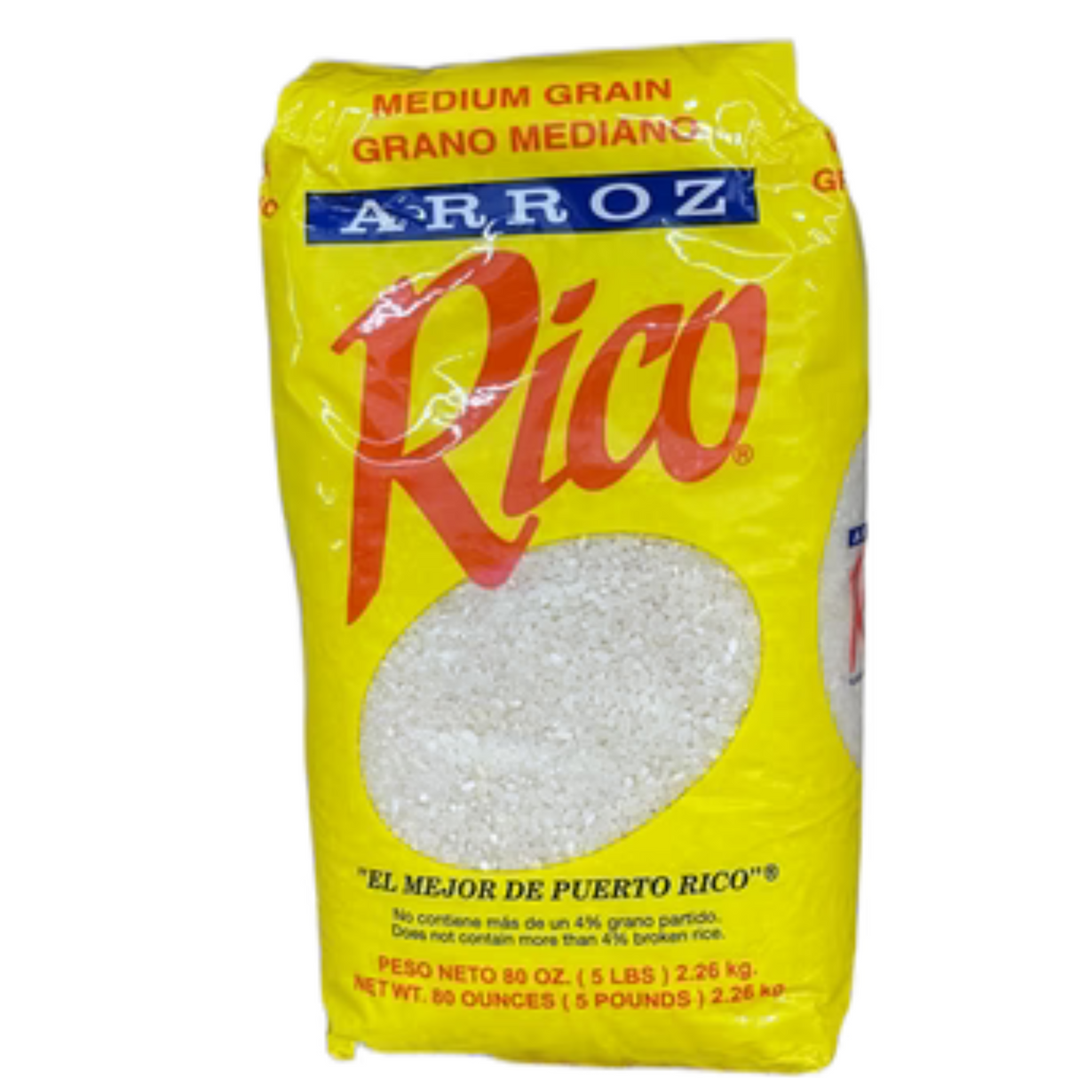Rico RICE  Medium Grain 80 OZ  / Arroz Grano Mediano 5lbs - Rices