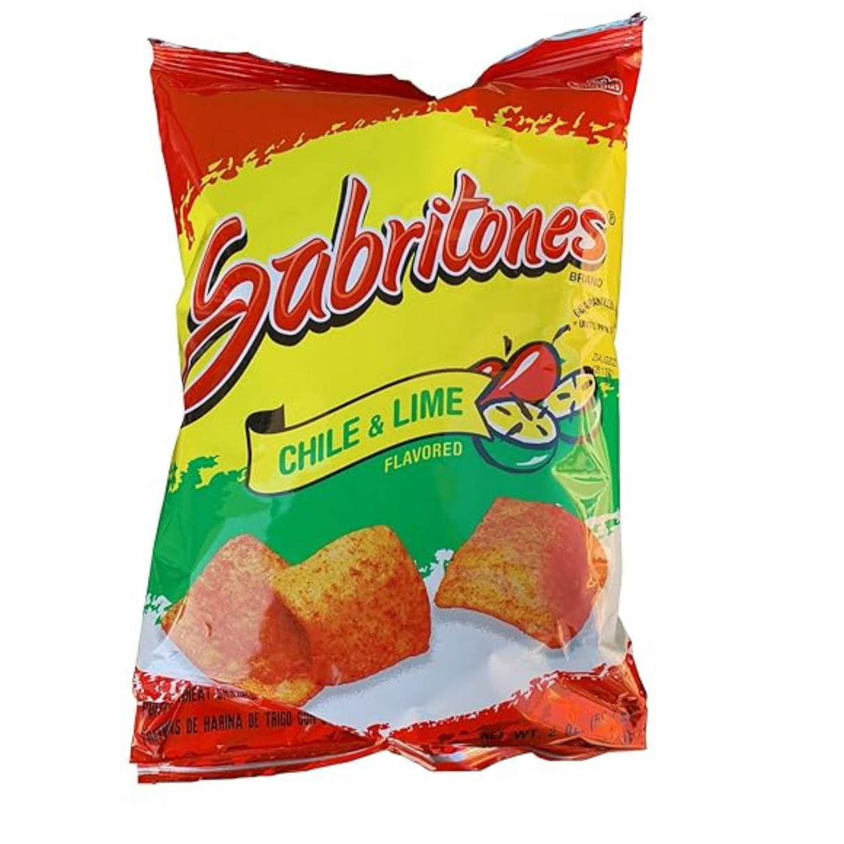 Sabritones Bocadillos de trigo inflado con sabor a chile y lima, 2,75 oz