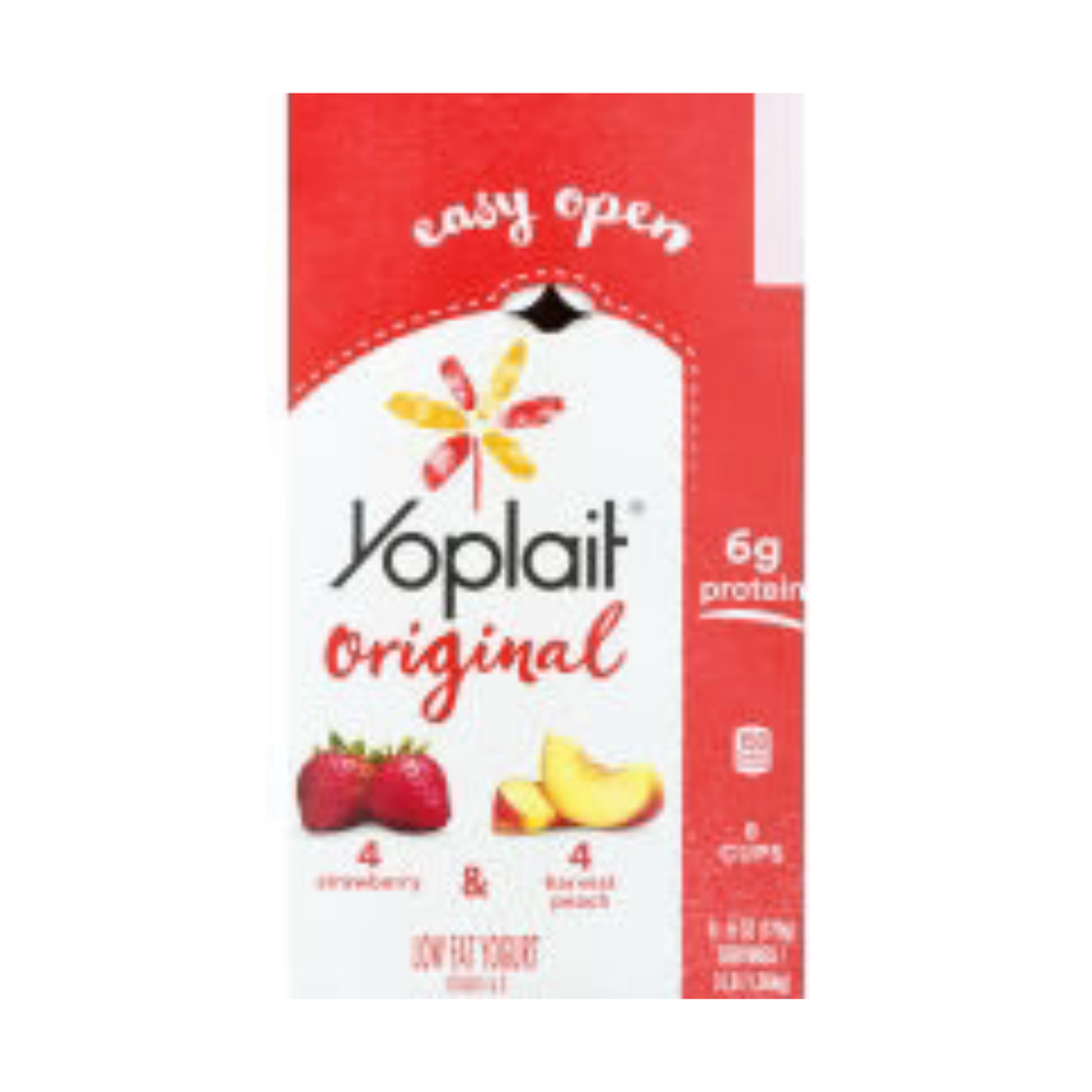 Yoplait Strawberry Peach 8 pk. 48 Oz. /  Yoplait Fresa Melocotón 8 pk. 48 onzas.
