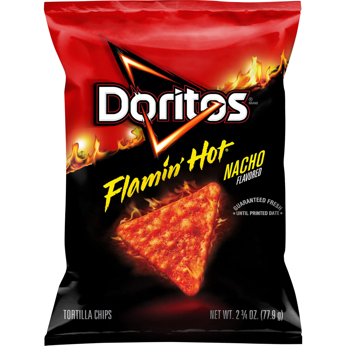 Chips de tortilla Doritos Flamin &amp; Hot Nacho 2.75 oz. 