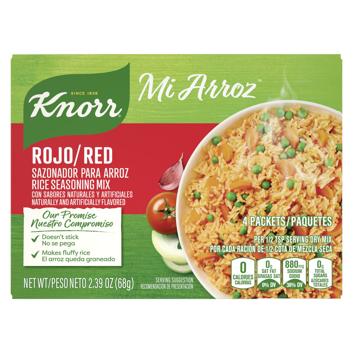 Knorr Mi Arroz Rojo Mix, paquete de 4