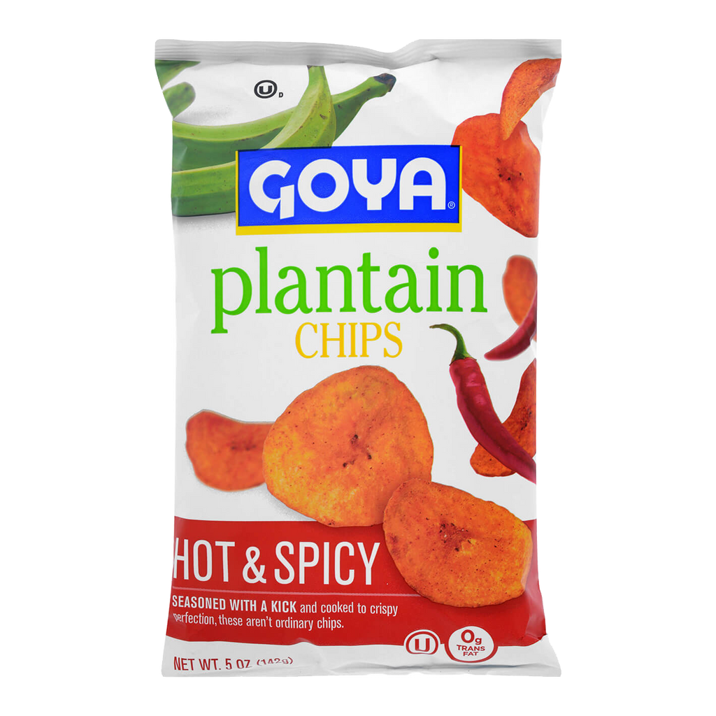 Goya Plantain Chips Hot and Spicy 5 oz./Chips de Plátano Goya Picantes y Picantes