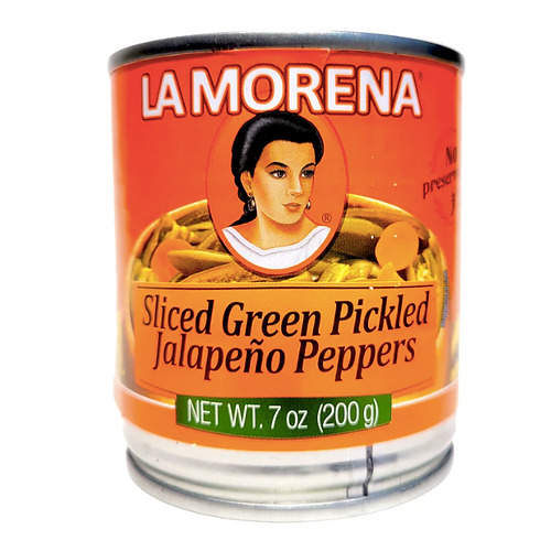 La Morena Sliced Green Pickled Jalapeño Peppers / La Morena  Chiles jalapeños verdes encurtidos en rodajas 7oz