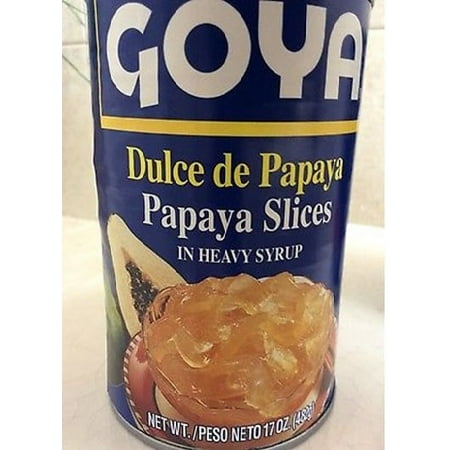 Goya Papaya Slices in Heavy Syrup / Goya Dulce de Papaya en Rodajas 17 Oz.