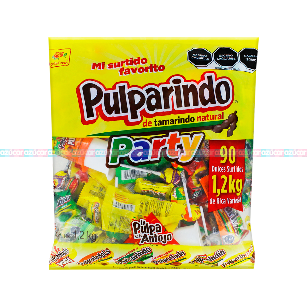 De la Rosa Pulparindo Party Bag Surtido 90 ct. / 1.2 kg. /  De la Rosa Pulparindo Bolso Fiesta Surtido 90 ud. / 1,2 kilos.