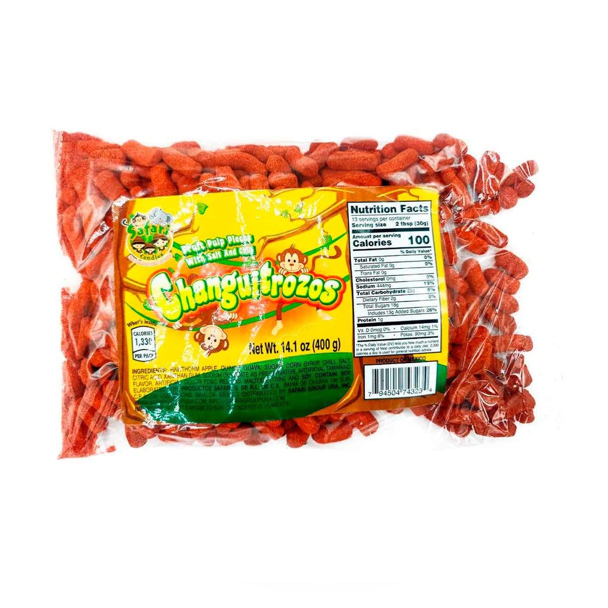 SAFARI CHANGUITROZOS (Pulpa de Fruta con Sal y Chile) - 14.1 Oz. - 400 Grs / .SAFARI CHANGUITROZOS (Pulpa de Fruta con Sal y Chile)– 14.1 Oz. - 400 Grs.