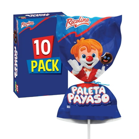 Paleta de 10 colores Payaso de Ricolino / Paleta Payaso de Ricolino, 10 unidades