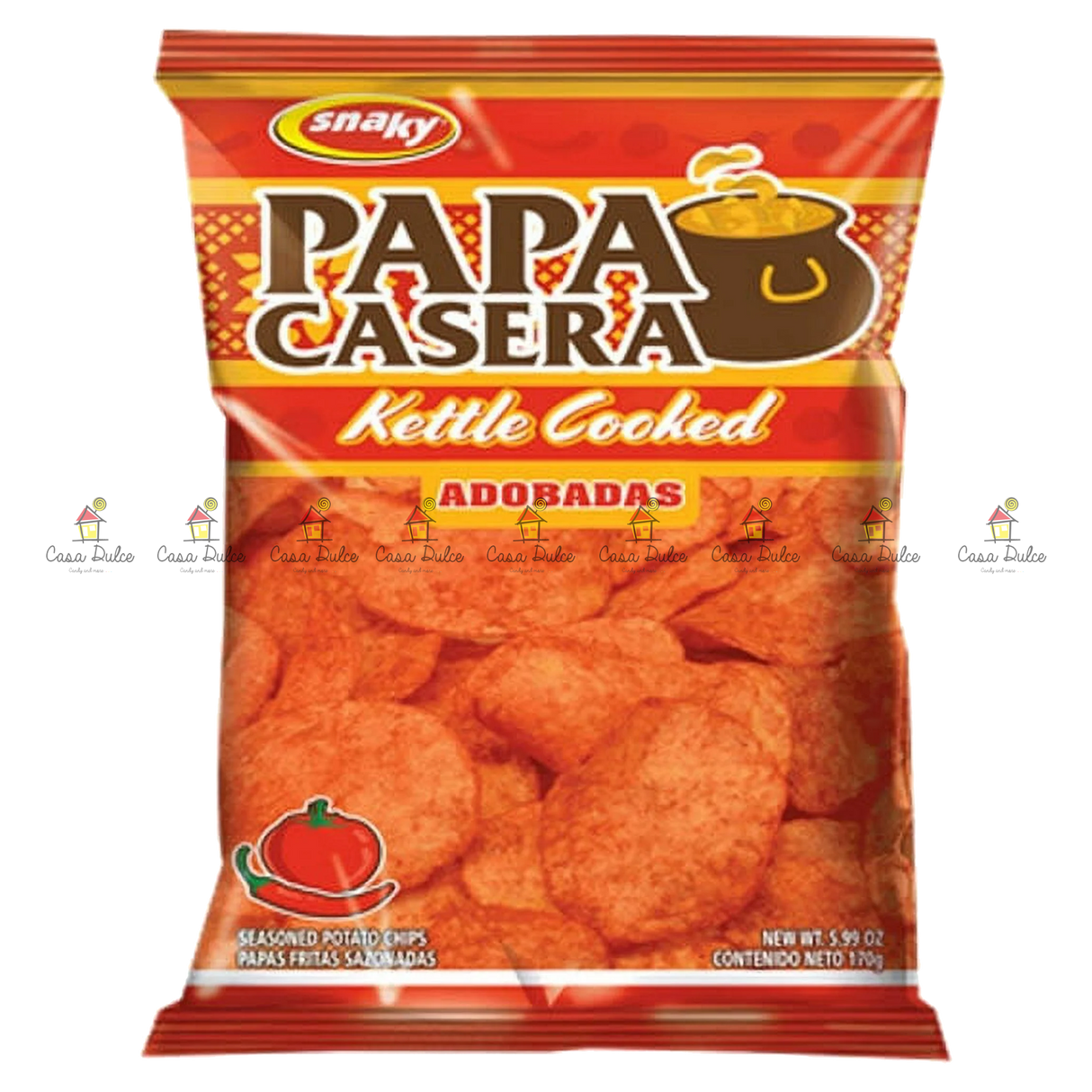 Snaky Papa Casera Adobada 5.64 oz./Marinated Homemade Potato Snake