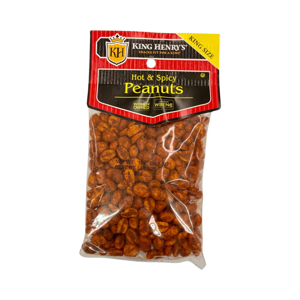 King Henrys Hot &amp; Spicy Peanuts 6.5 oz./Maní picante y picante King Henrys