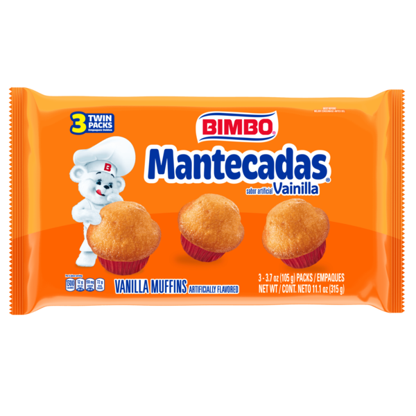 Bimbo Mantecadas Twin Packs 3 ct./Bimbo Mantecadas Paquetes Dobles 3 ud.
