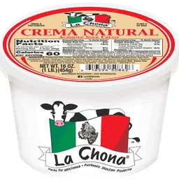 La Chona Crema Natural 16 oz.