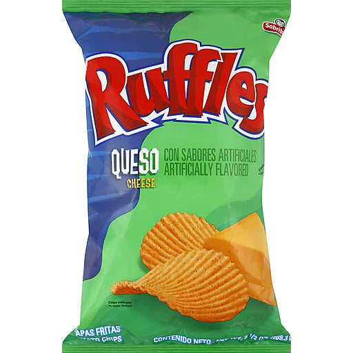Patatas Fritas Onduladas Ruffles Sabor Queso 120 gr./